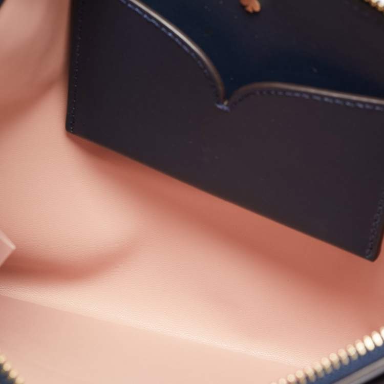 Pre Owned Kate Spade Nicola Colorblock Leather Wristlet Pouch