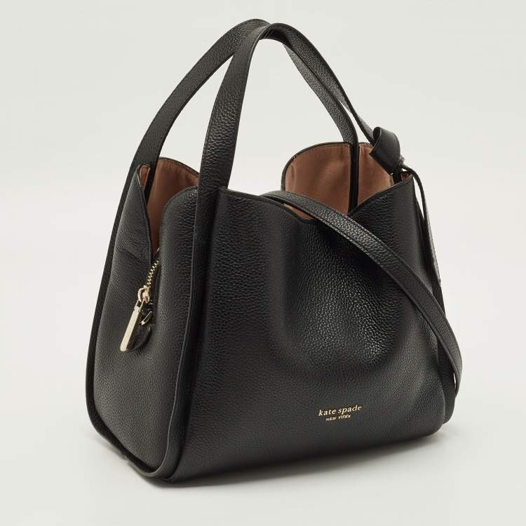 مملوكة مسبقًا Kate Spade Knott Medium Black Leather Crossbody Tote