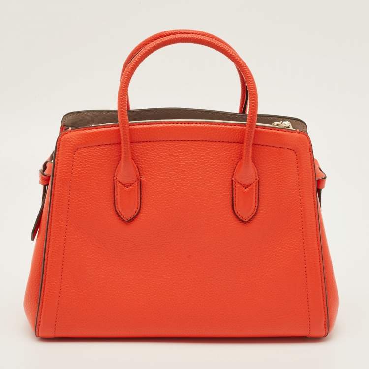 Pre Owned Kate Spade Knott Orange Leather Satchel