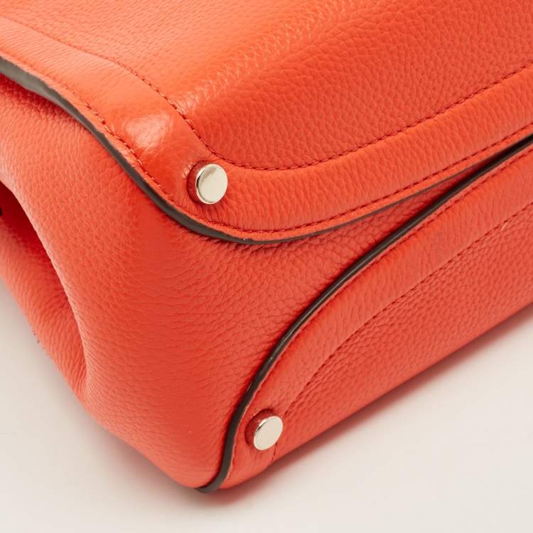 Pre Owned Kate Spade Knott Orange Leather Satchel