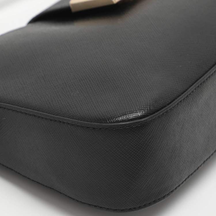 Pre Owned Kate Spade Reegan Small Black Leather Shoulder Bag