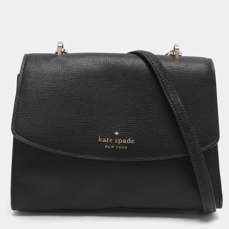 Pre Owned Kate Spade Black Leather Crossbody Bag