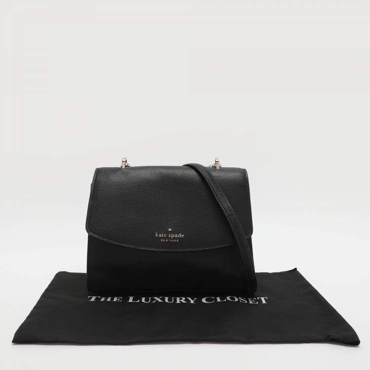 Pre Owned Kate Spade Black Leather Crossbody Bag