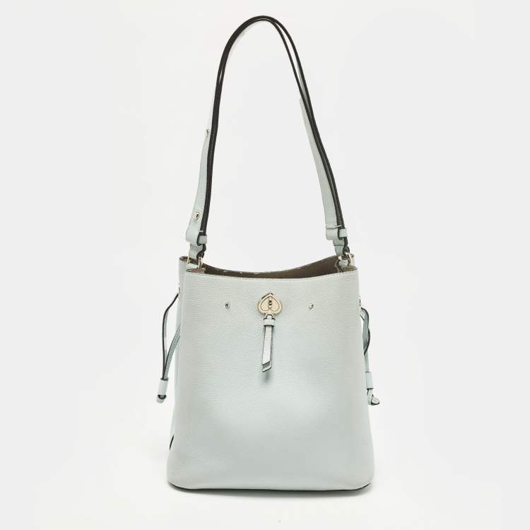 مملوكة مسبقًا Kate Spade Marti Light Blue Leather Bucket Bag