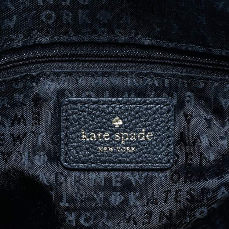 Pre Owned Kate Spade Evangelie Large Black Leather Tote