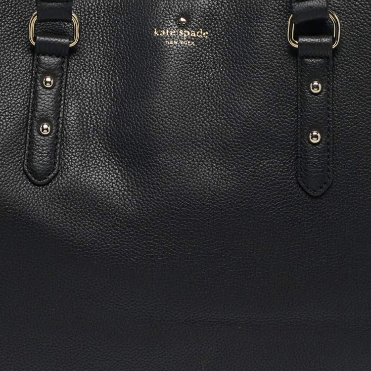 Pre Owned Kate Spade Evangelie Large Black Leather Tote