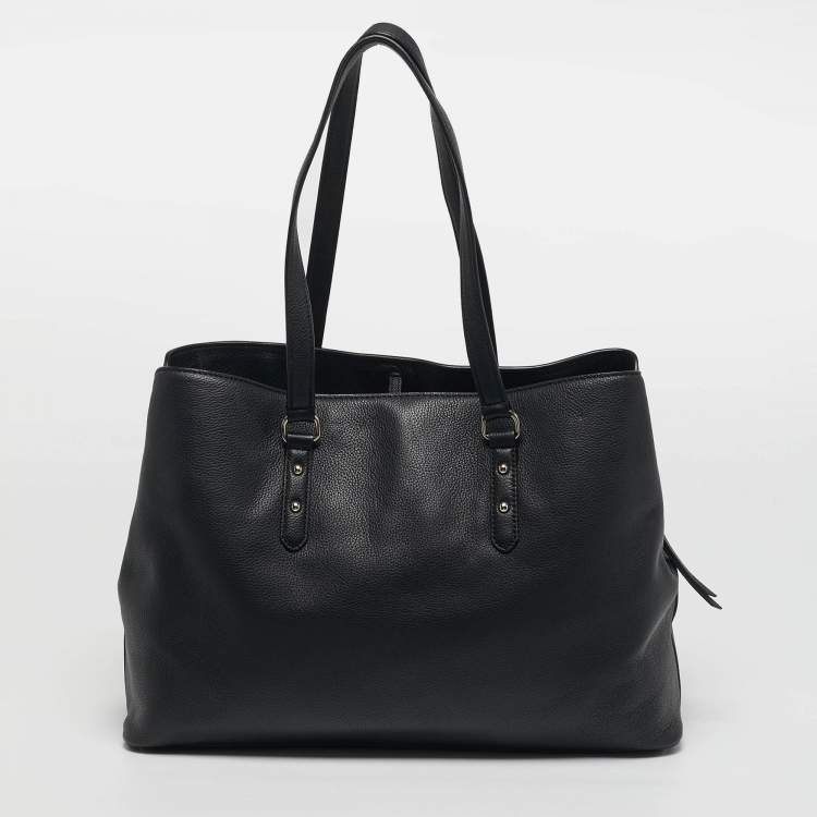 Pre Owned Kate Spade Evangelie Large Black Leather Tote