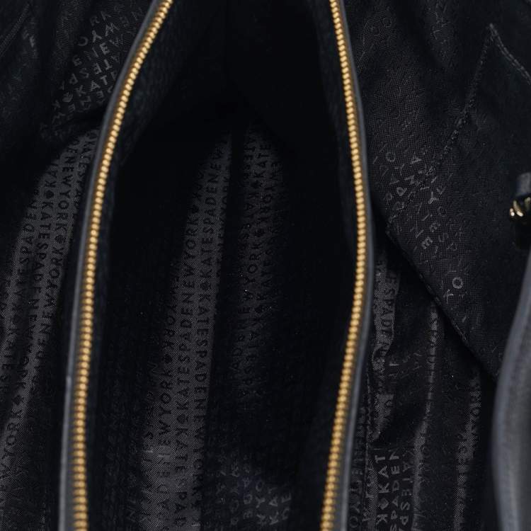 Pre Owned Kate Spade Evangelie Large Black Leather Tote