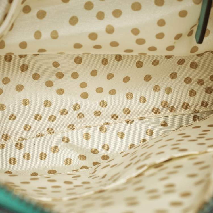 Pre Owned Kate Spade Wellesley Alessa Light Green Leather Satchel