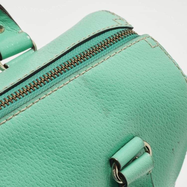 Pre Owned Kate Spade Wellesley Alessa Light Green Leather Satchel