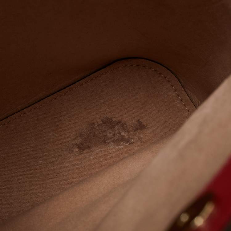 Pre Owned Kate Spade Marti Large Red Leather Bucket Bag