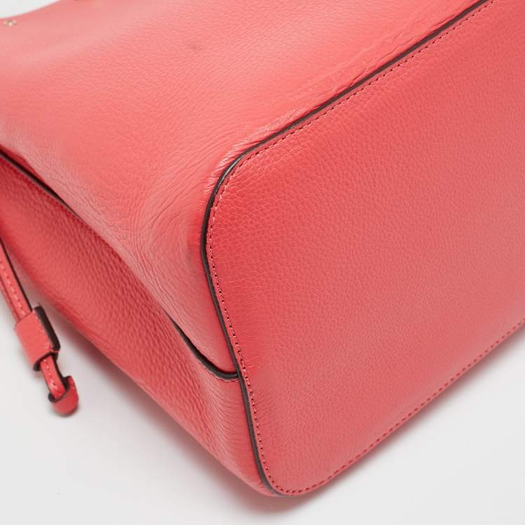 Pre Owned Kate Spade Marti Large Red Leather Bucket Bag