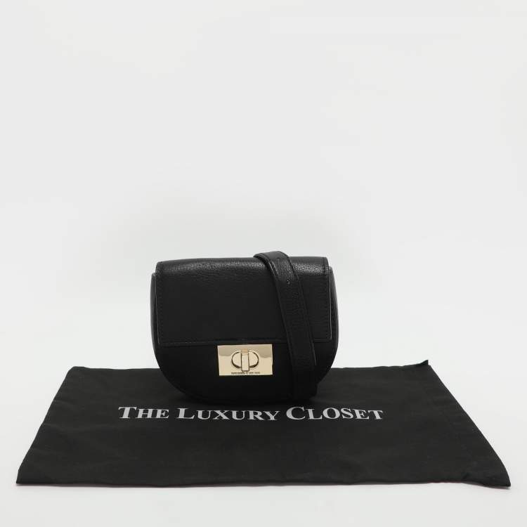 Pre Owned Kate Spade Black Leather Belt Bag