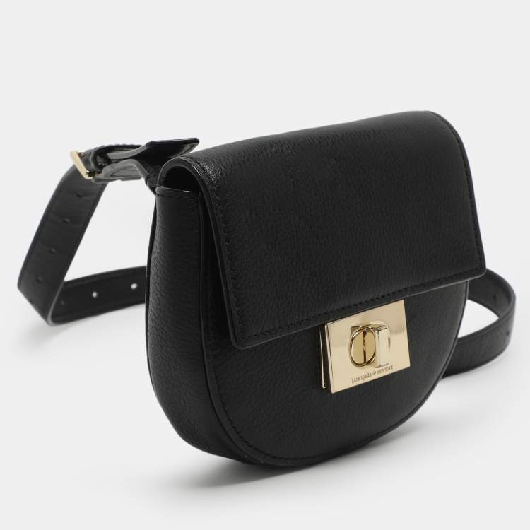 Pre Owned Kate Spade Black Leather Belt Bag