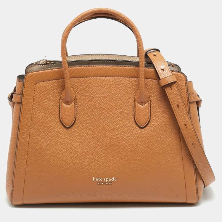 Pre Owned Kate Spade Knott Large Brown Leather Satchel