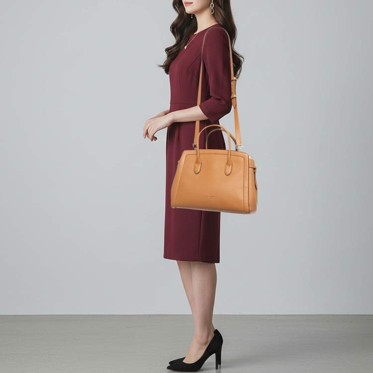 Pre Owned Kate Spade Knott Large Brown Leather Satchel