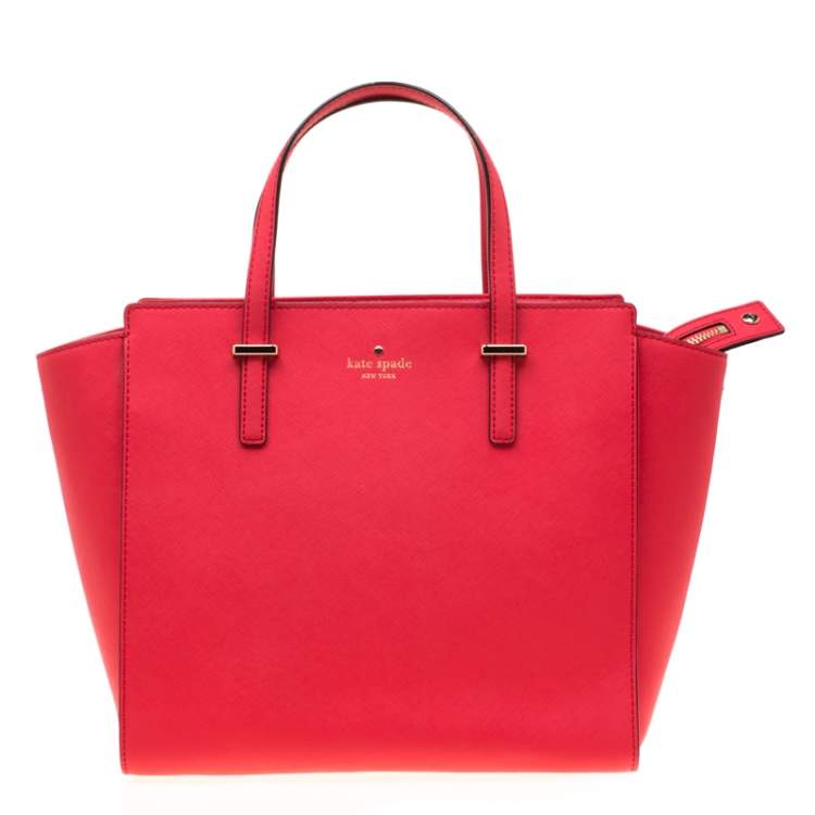 kate spade red leather bag