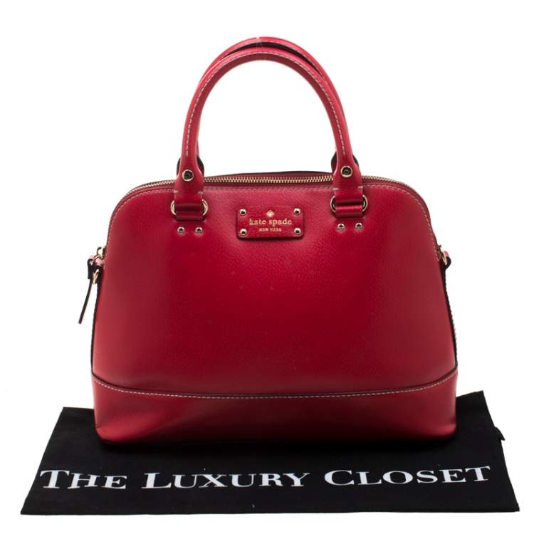 مملوكة مسبقًا Kate Spade Red Leather Wellesley Rachelle Satchel