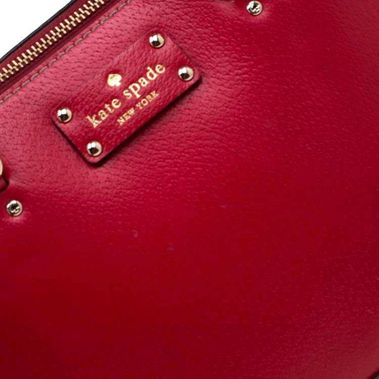 مملوكة مسبقًا Kate Spade Red Leather Wellesley Rachelle Satchel