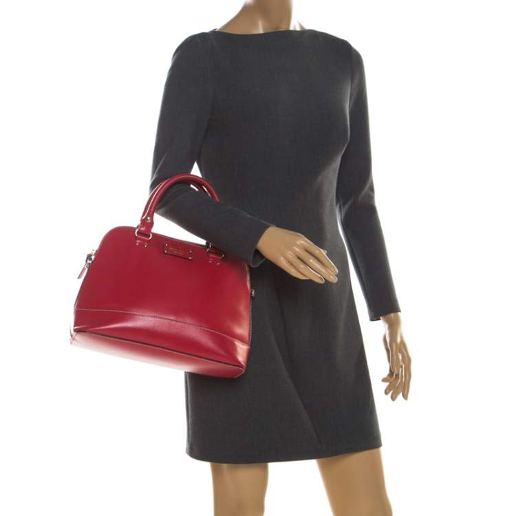 مملوكة مسبقًا Kate Spade Red Leather Wellesley Rachelle Satchel