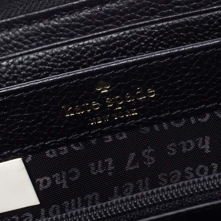 Pre Owned Kate Spade Red/Black Checkered Canvas Julia Street Plaid Nisha Wallet