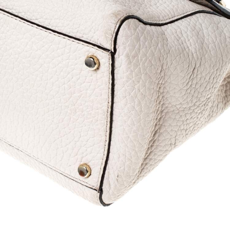 Pre Owned Kate Spade Cream Leather Tallulah Everett Way Top Handle Bag