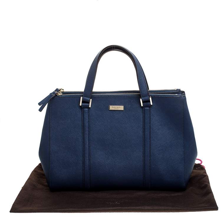 مملوكة مسبقًا Kate Spade Navy Blue Leather Mulberry Street Leighann Tote