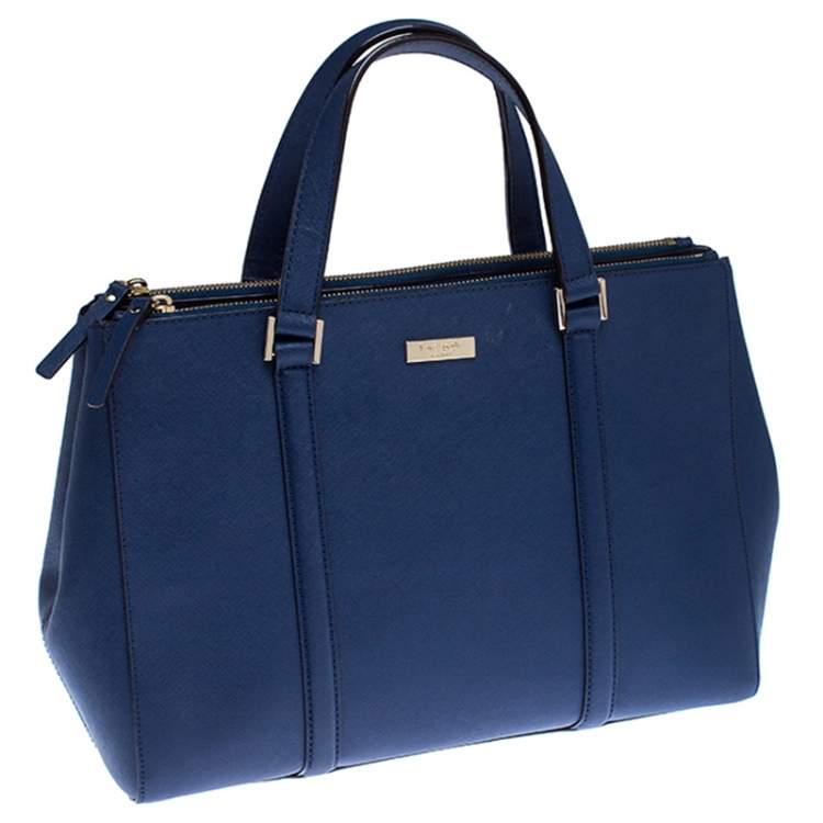 مملوكة مسبقًا Kate Spade Navy Blue Leather Mulberry Street Leighann Tote
