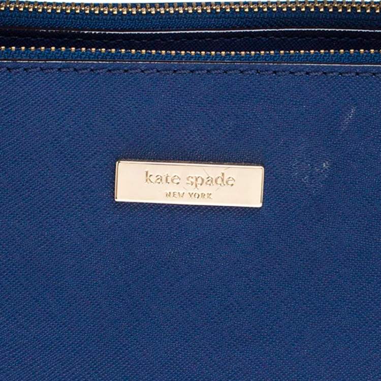 مملوكة مسبقًا Kate Spade Navy Blue Leather Mulberry Street Leighann Tote