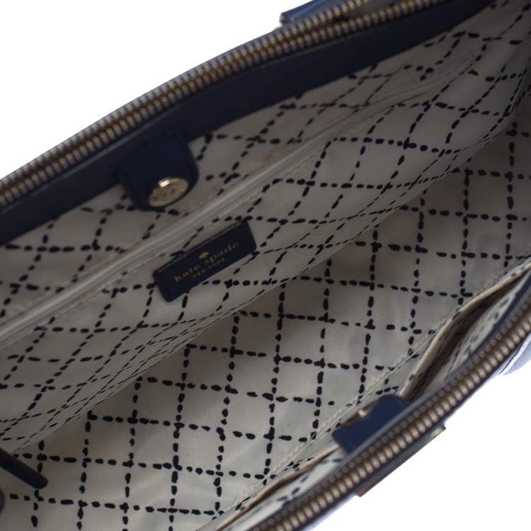 مملوكة مسبقًا Kate Spade Navy Blue Leather Mulberry Street Leighann Tote