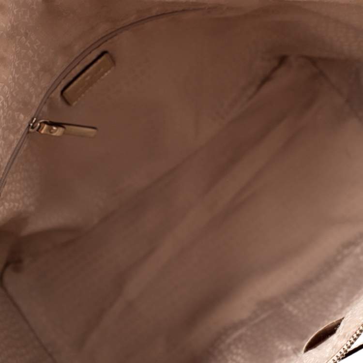 Pre Owned Kate Spade Gold Metallic Gold Patent leather Zip Tote