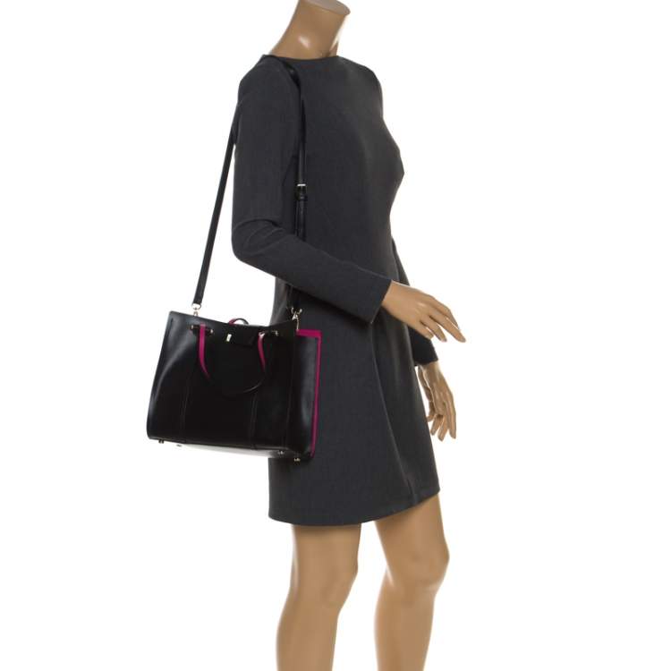 Kate Spade Black/Pink Leather Annelle Arbour Hill Tote Kate Spade | TLC
