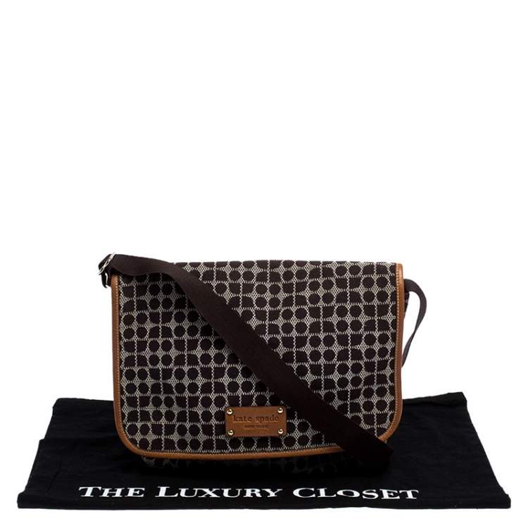 Pre Owned Kate Spade Black Signature Noel Messenger Bag