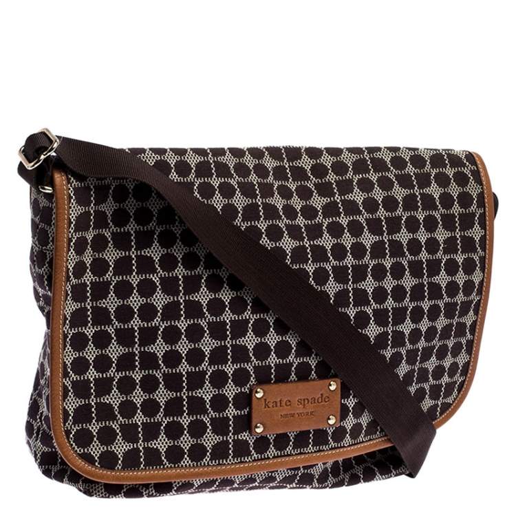 Pre Owned Kate Spade Black Signature Noel Messenger Bag