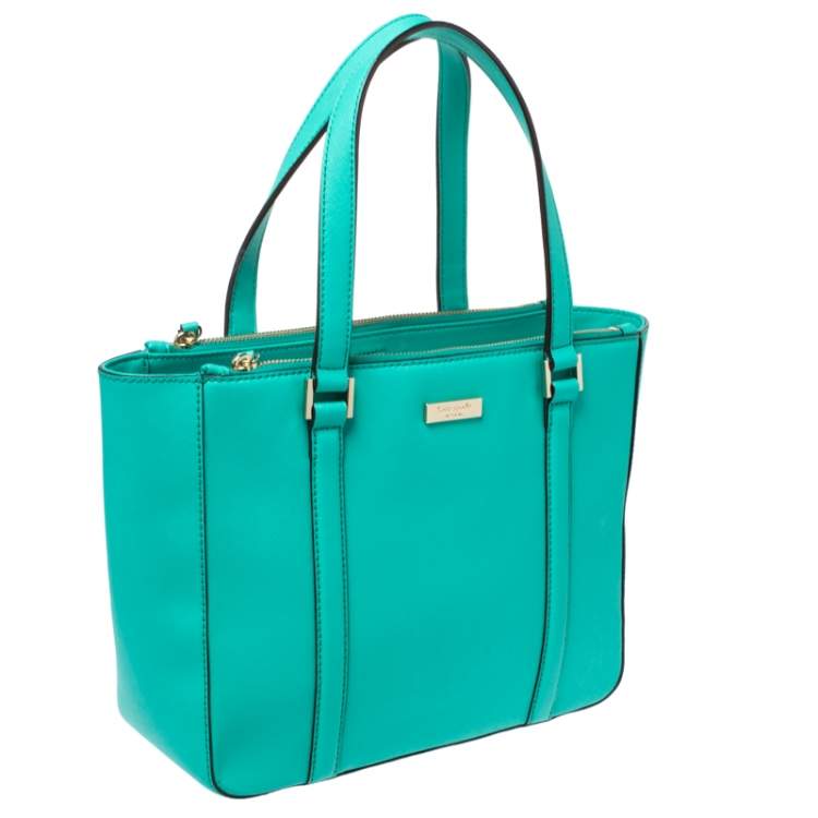 Pre Owned Kate Spade Mint Green Leather Newbury Lane Briar Tote