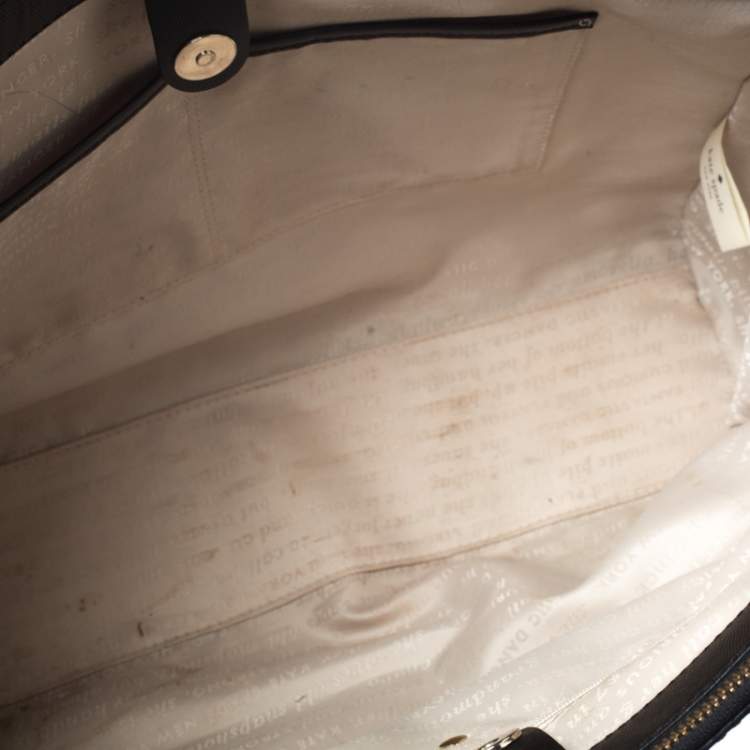 Pre Owned Kate Spade Black Leather Charlotte Street Reena Tote