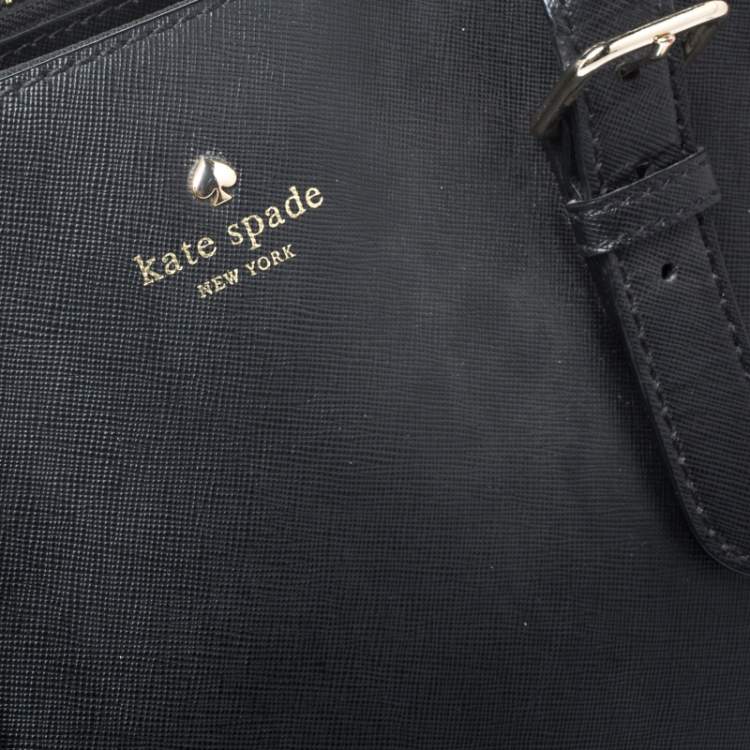 Pre Owned Kate Spade Black Leather Charlotte Street Reena Tote