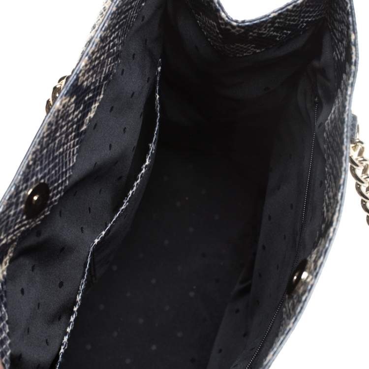 مملوكة مسبقًا Kate Spade Grey/Beige Snake Effect Leather South Kensington Denee Tote
