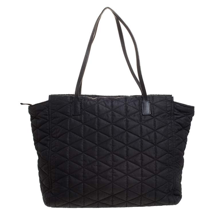 Pre Owned Kate Spade Black Quilted Nylon New Lightweight Tote 