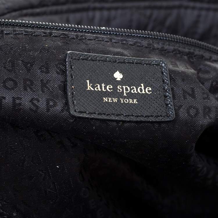 Pre Owned Kate Spade Black Quilted Nylon New Lightweight Tote 