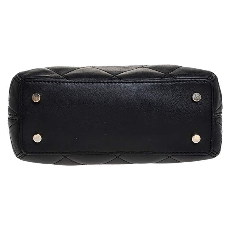 Pre Owned Kate Spade Black Leather Patterson Drive Dome Satchel 
