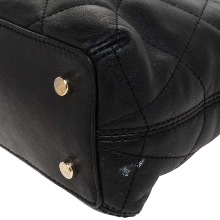 Pre Owned Kate Spade Black Leather Patterson Drive Dome Satchel 