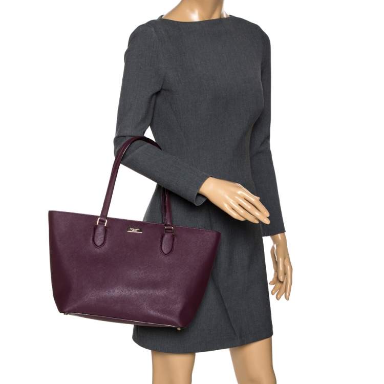 Kate Spade Burgundy Leather Top Zip Tote Kate Spade | TLC