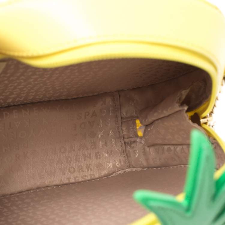 مملوكة مسبقًا Kate Spade Yellow Pineapple Leather Crossbody Bag