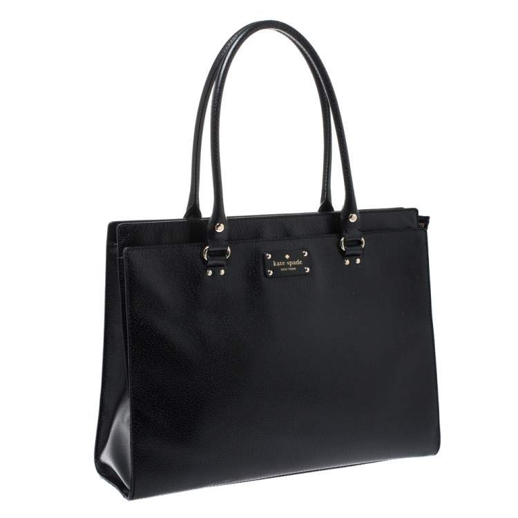 Pre Owned Kate Spade Black Leather Tote