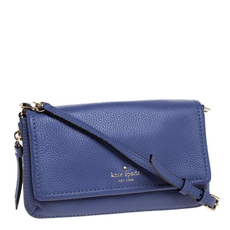 مملوكة مسبقًا Kate Spade Lavender Leather Flap Zip Around Crossbody Bag 