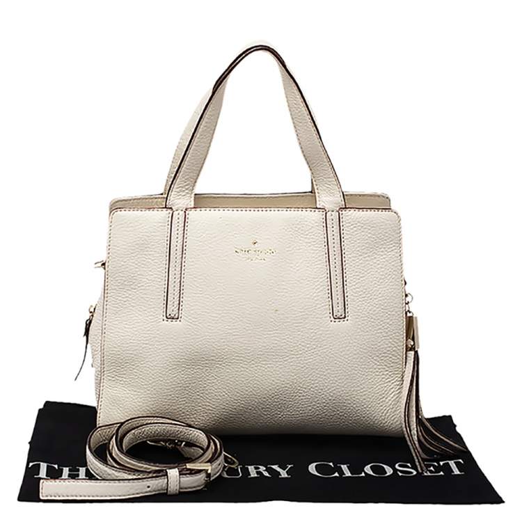 Pre Owned Kate Spade Cream Leather Satchel