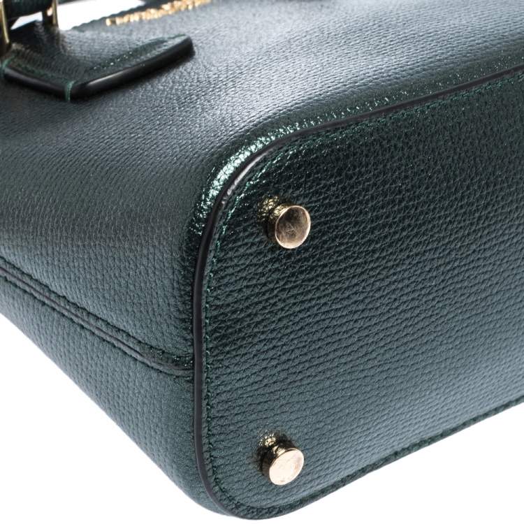 Pre Owned Kate Spade Metallic Green Leather Small Lottie Crossbody Bag
