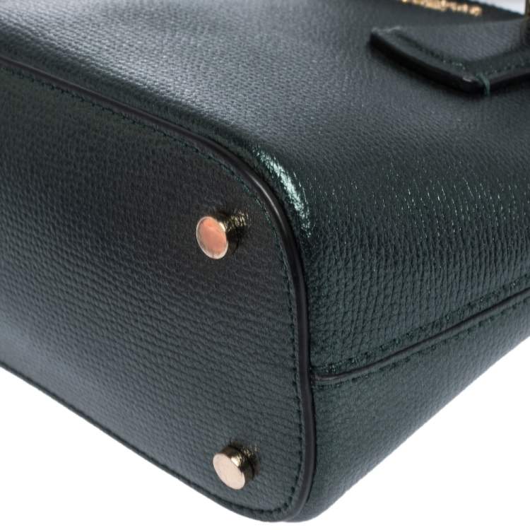 Pre Owned Kate Spade Metallic Green Leather Small Lottie Crossbody Bag