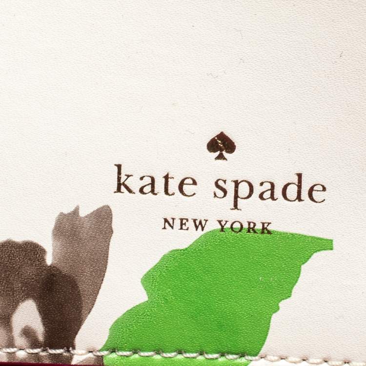 Pre Owned Kate Spade Multicolor Printed Leather Turn Over A New Leaf Len Tote